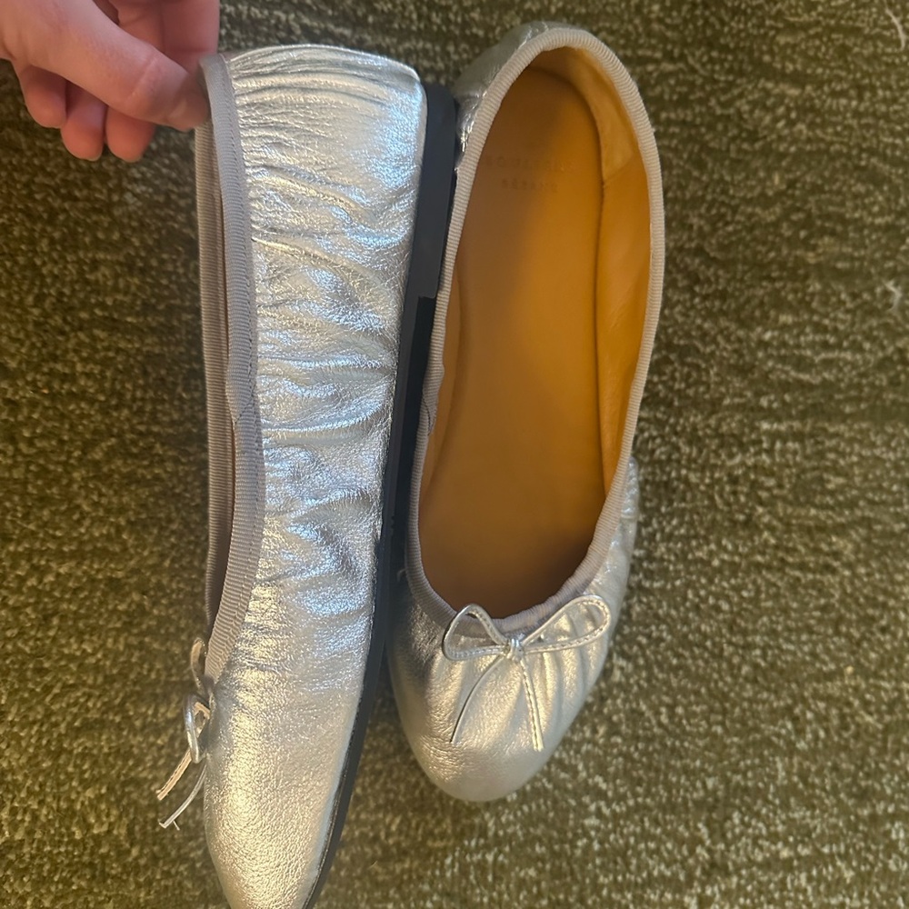 Sezane Silver Agathe Ballet Flats - Picture 4 of 8